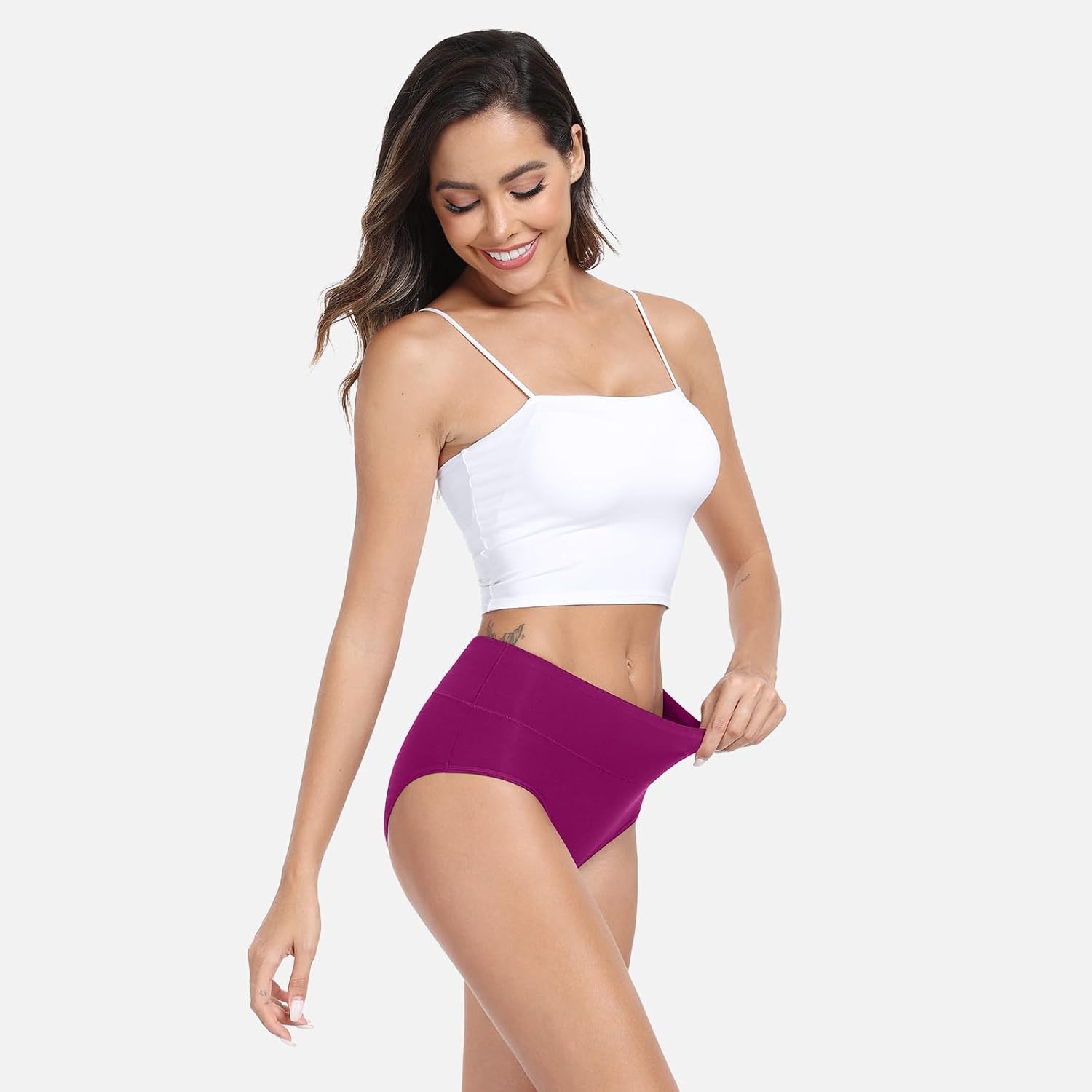 Detalle 2 de anqier Unterhosen Damen 5er Pack hoher Taille