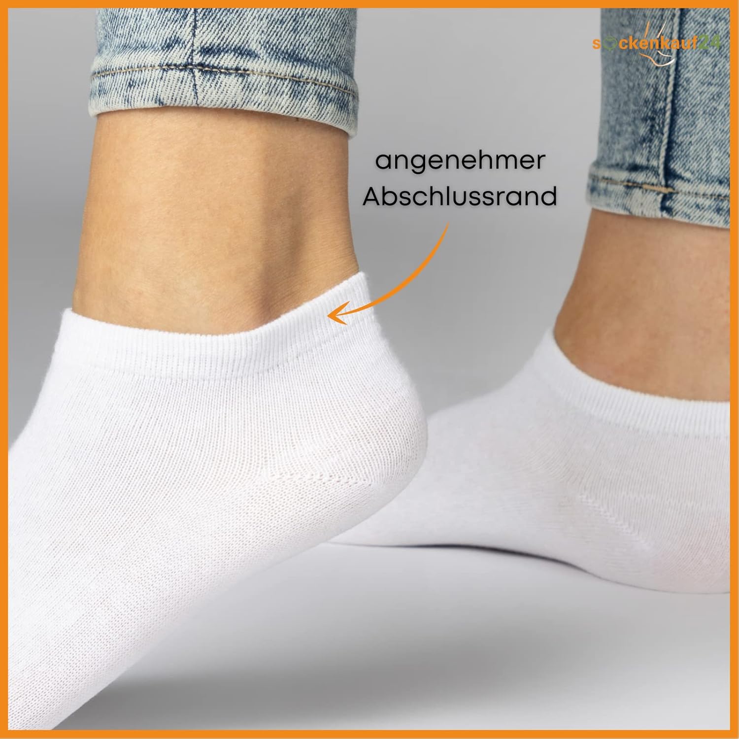 Detalle 2 de Sneaker Socken Damen & Herren – 10 | 20 | 30 Paar, Schwarz & Weiß, Baumwolle