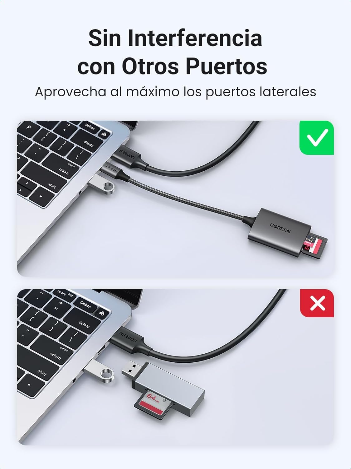 Thumbnail 6 de UGREEN UHS-II Lector de Tarjetas SD 4.0 USB C 📸