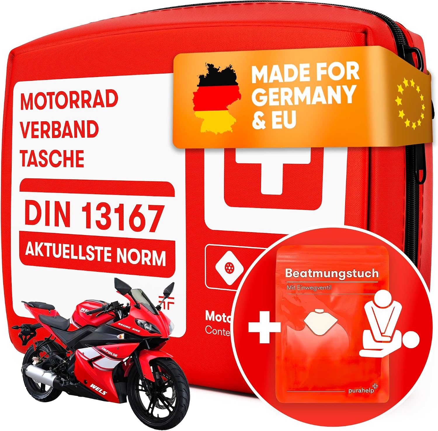 Detalle de PURAHELP Motorrad Verbandskasten 2026 🏍