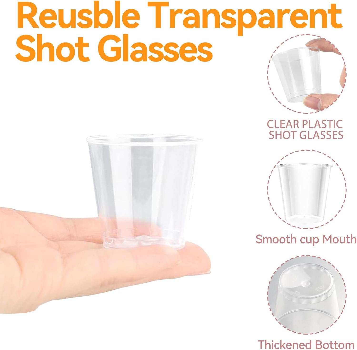 Detalle 2 de Behiruch LJG200P snapsglas i plast, 30 ml, 200-pack