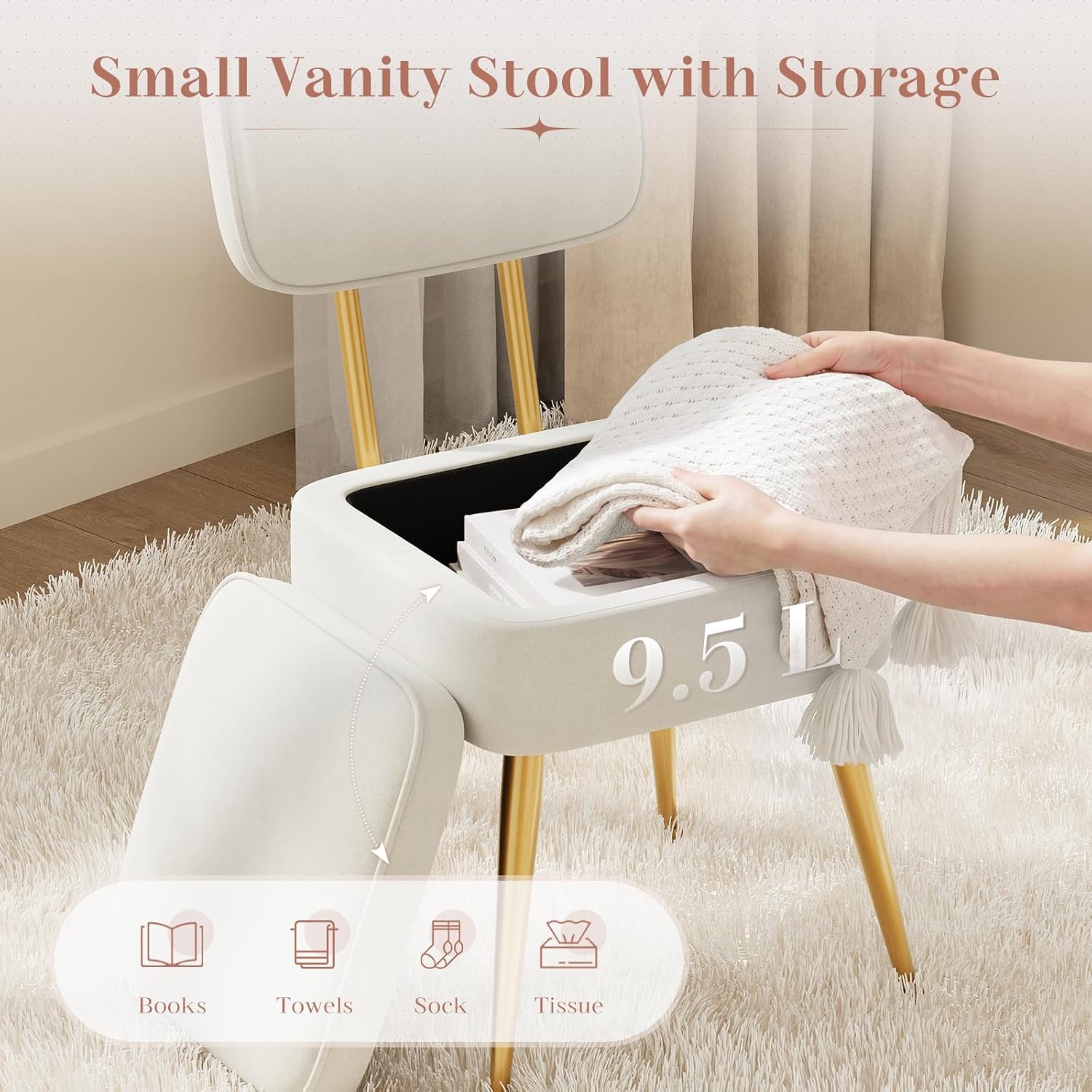 Thumbnail 3 de MALOL Velvet Vanity Chair