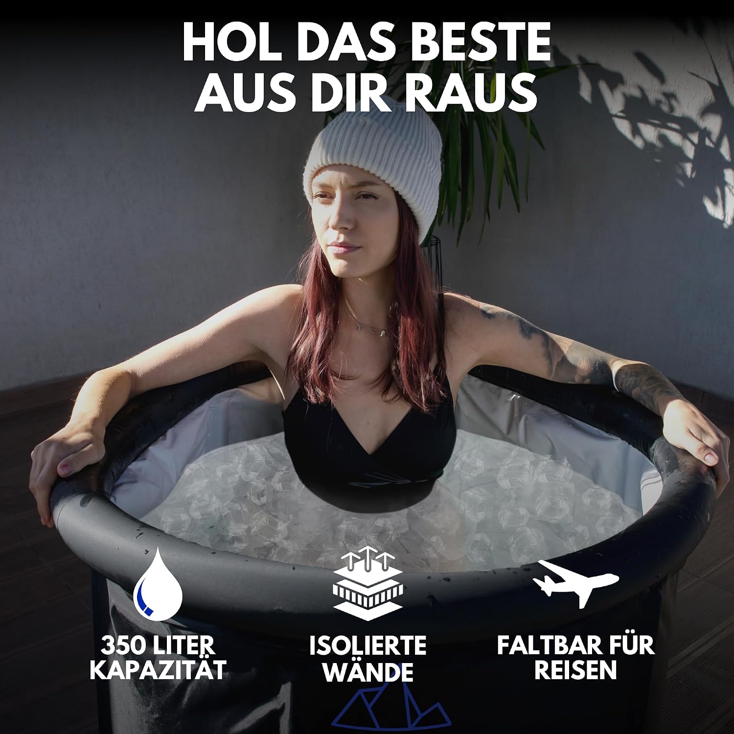 Thumbnail 6 de poolomio® Eisbad Premium Eistonne Ø 80cm 350 L