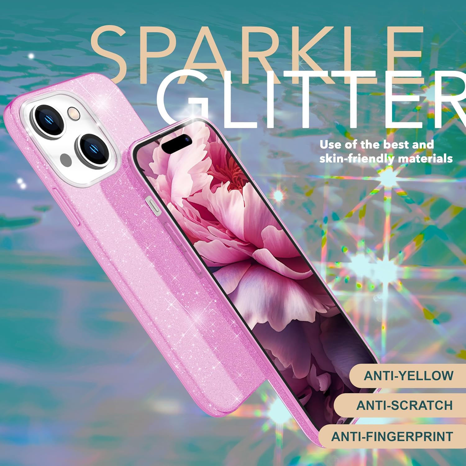 Thumbnail 2 de NALIA Glitzerhülle iPhone 15 Plus SHINEPOP