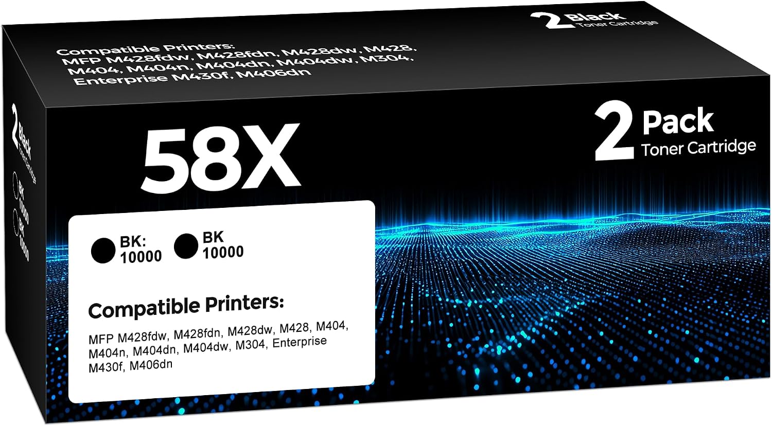 58X CF258X 2-pack Toner Cartridge 🖨