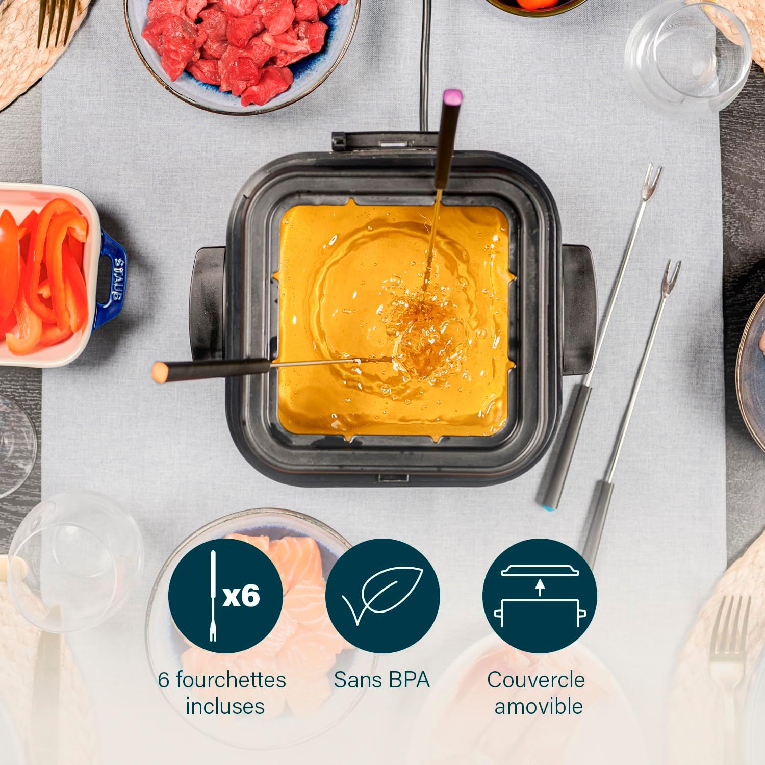 Detalle 2 de Princess Mini Friteuse & Fondue 1,2 L 840 W