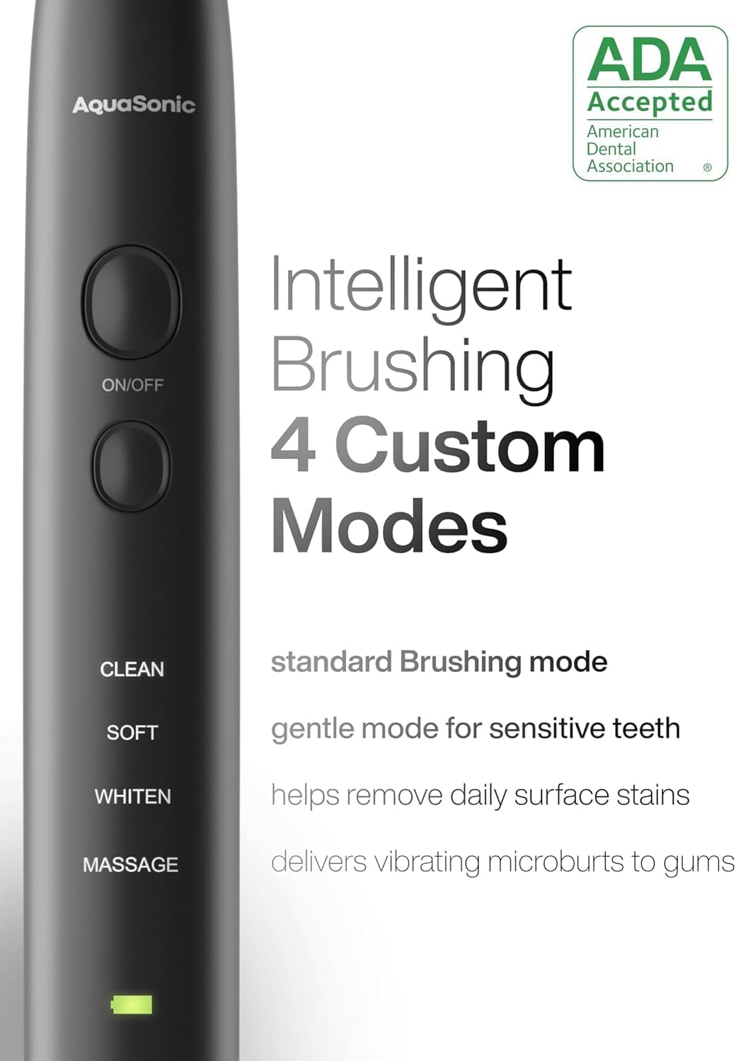 Detalle de Aquasonic Black Series Ultra Whitening Toothbrush 40,000 VPM 🪥