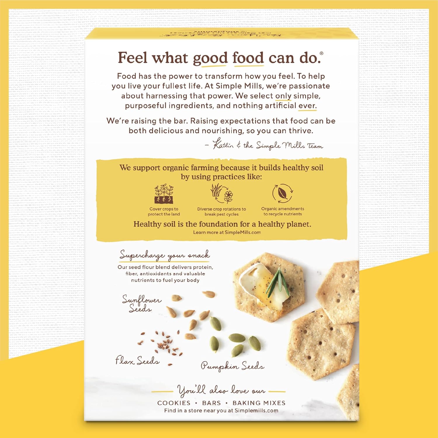 Detalle 1 de Simple Mills 0856069005742 Organic Seed Flour Crackers, Original, 4.25 oz