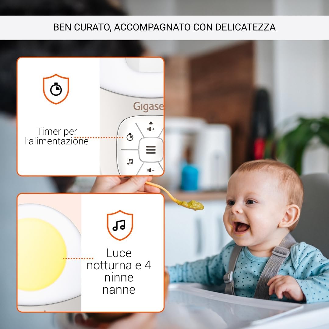 Thumbnail 5 de Gigaset BABY 100 Audio Baby DECT bidirezionale con luce notturna, timer pappa e portata fino a 300 m