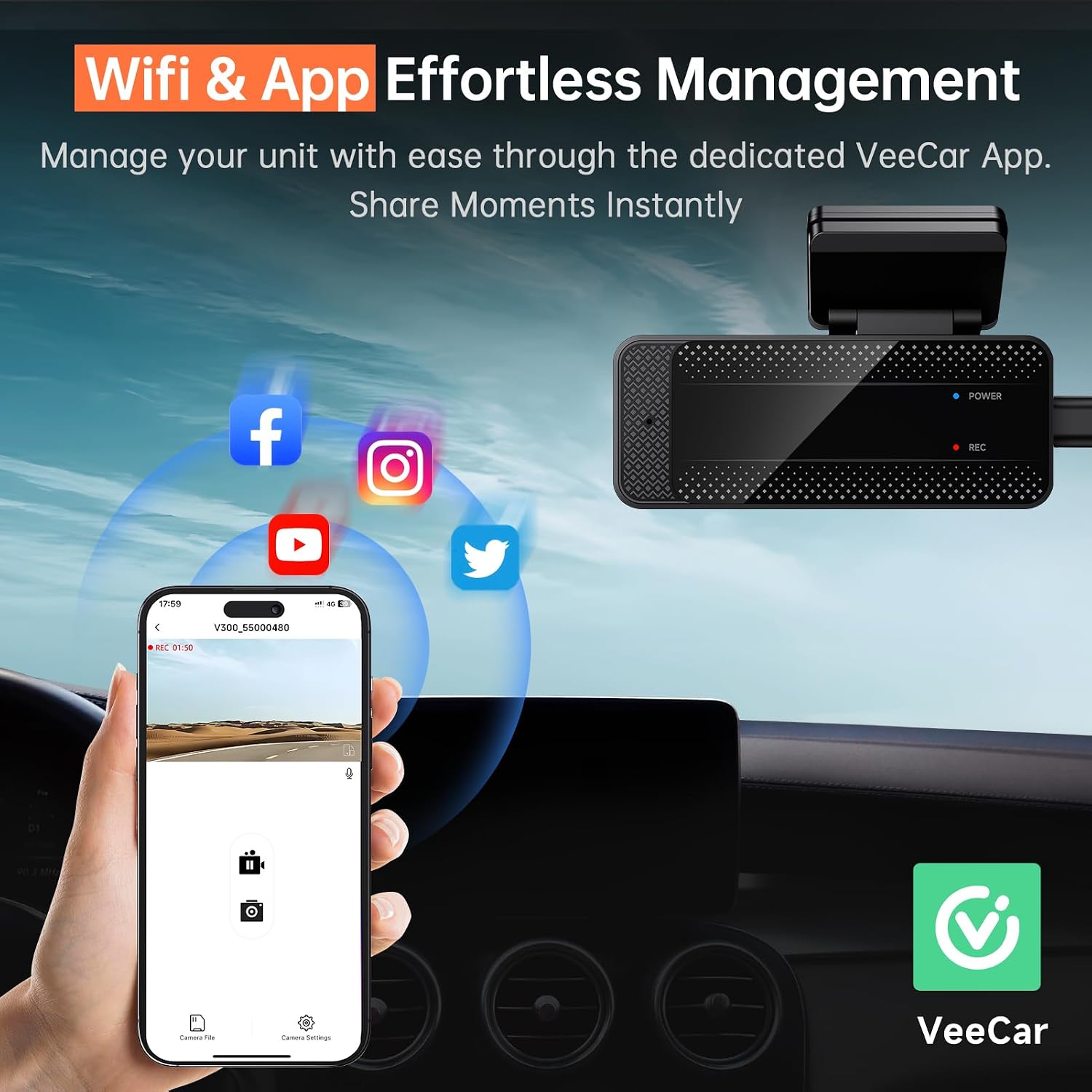 Thumbnail 3 de Veement V300 1296P Dash Cam