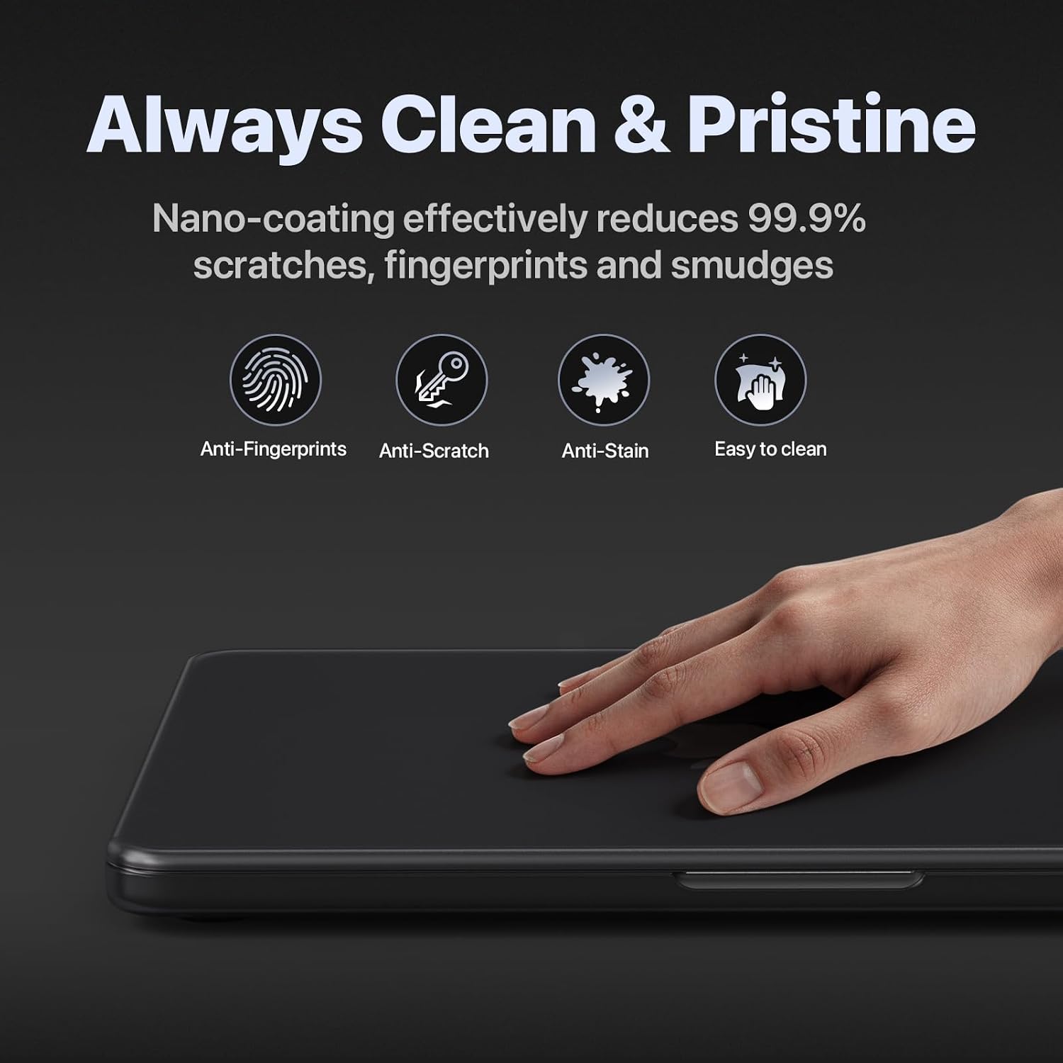 Detalle de soonjet MacBook Pro 16-inch Case, Space Black Matte Polycarbonate Shell