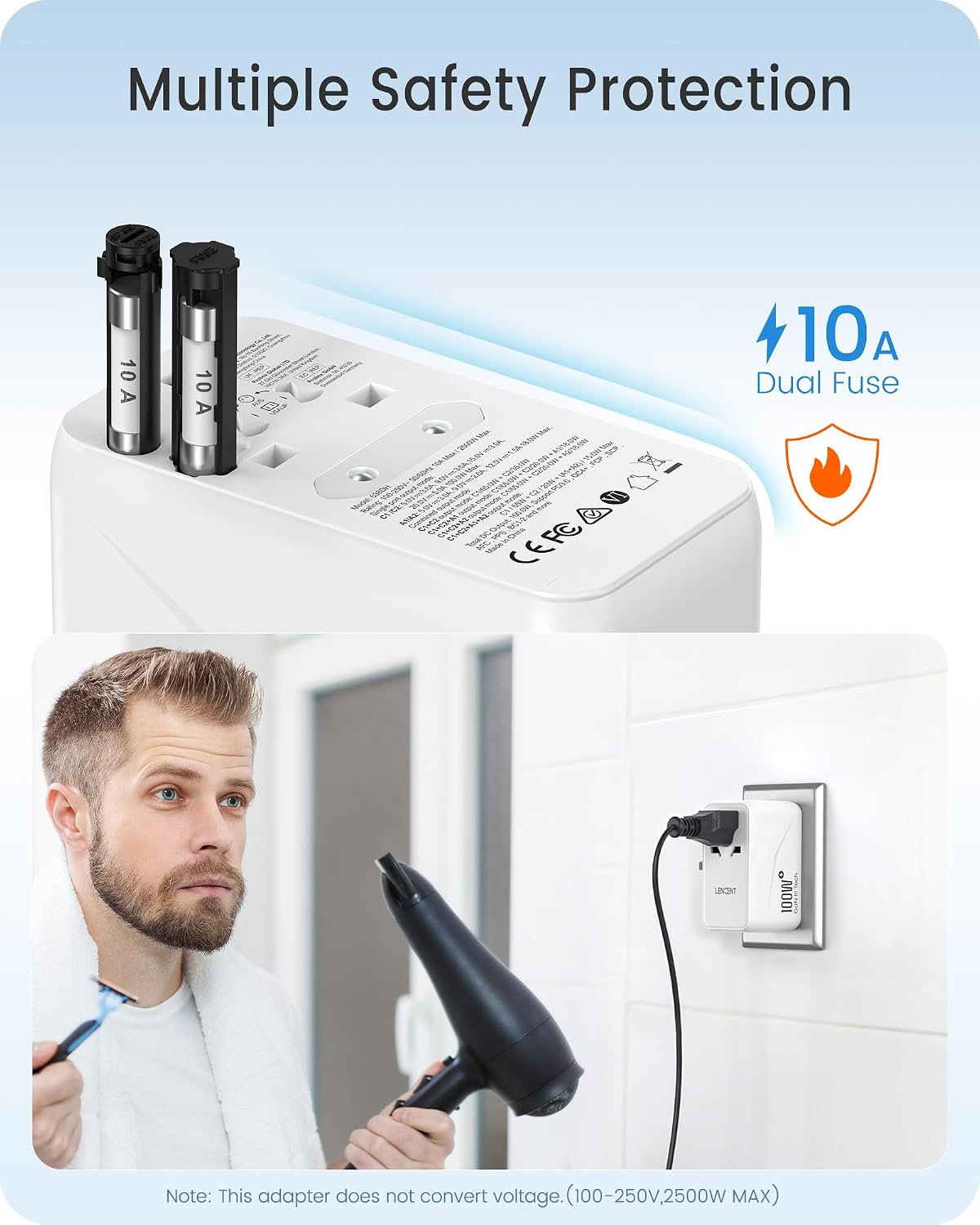 Thumbnail 6 de LENCENT Reiseadapter 100W GaN3 universell