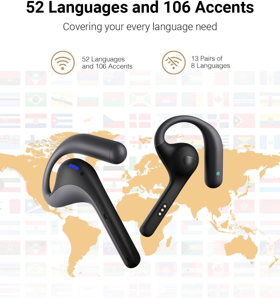 Thumbnail 1 de Timekettle W4 PRO AI Interpreter Earbuds, Purple, Open-Ear Bluetooth Translation