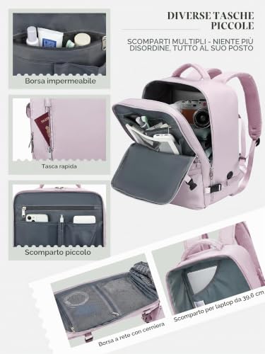 Detalle de Hayayu Borse da Cabina 45x36x20 cm per Easyjet – Zaino da Viaggio 32 L