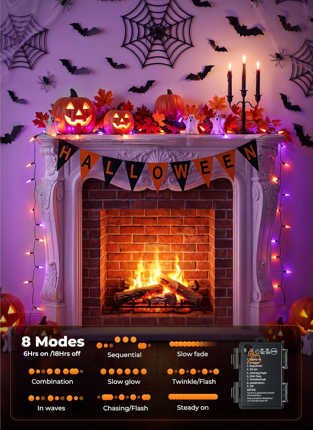 Thumbnail 1 de Brightown Halloween String Lights, 2-Pack