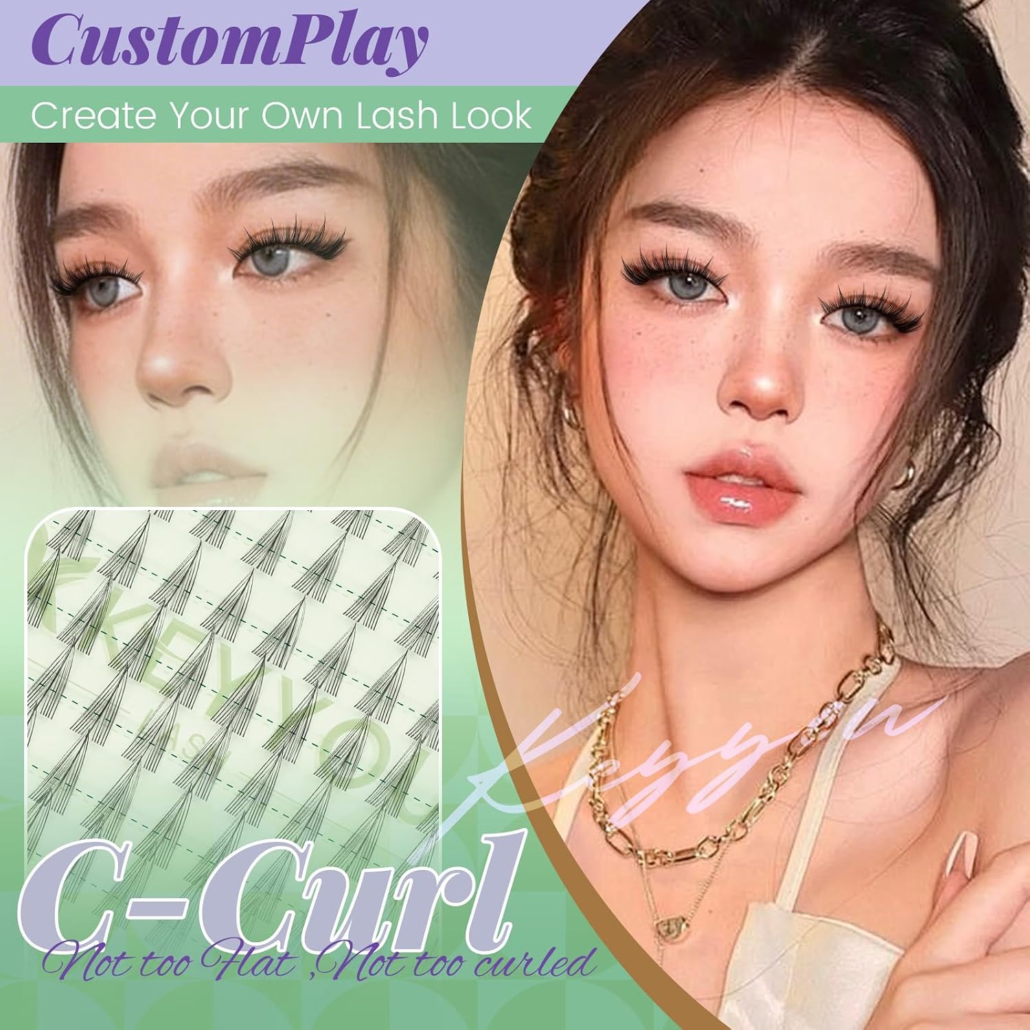 Detalle de KEYYOU Eyelash Clusters, 144 Lashes