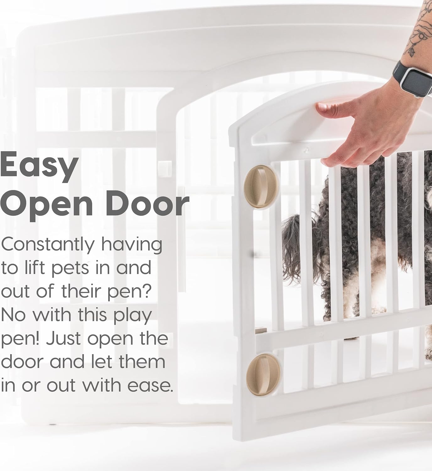 Thumbnail 4 de IRIS USA 6‑Panel 24" Dog Playpen with Door