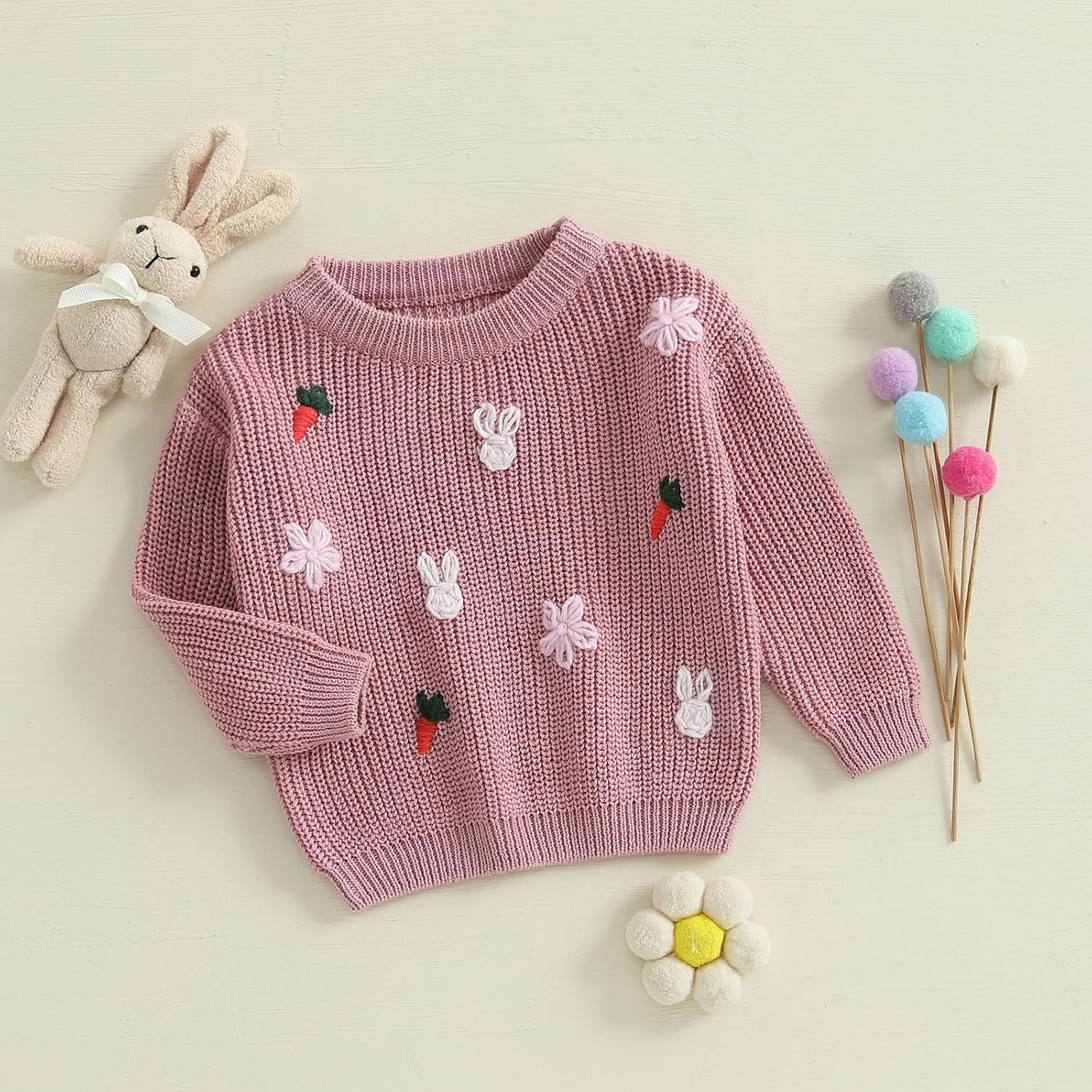 Thumbnail 1 de Geagodelia Girl Easter Spring Knit Sweater for Baby & Toddler