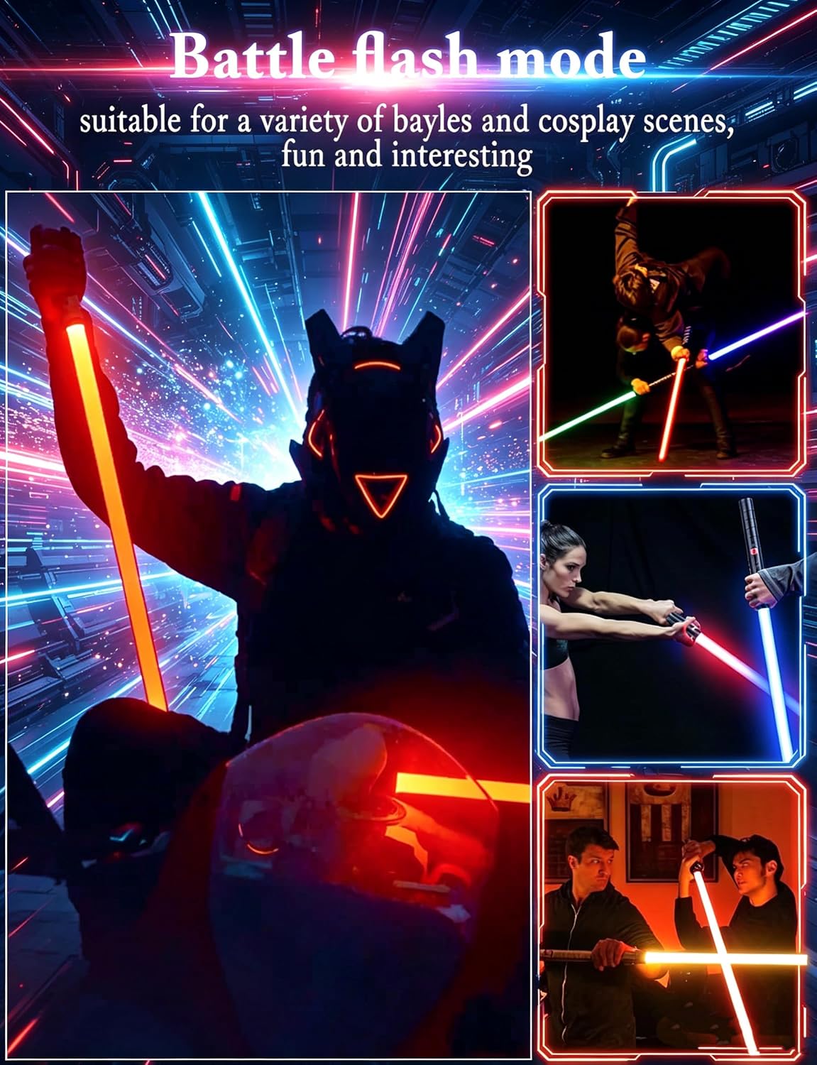 Thumbnail 6 de jvmusaber Dueling Lightsaber for Kids & Adults with 20 RGB Colors, USB Rechargeable Metal Hilt