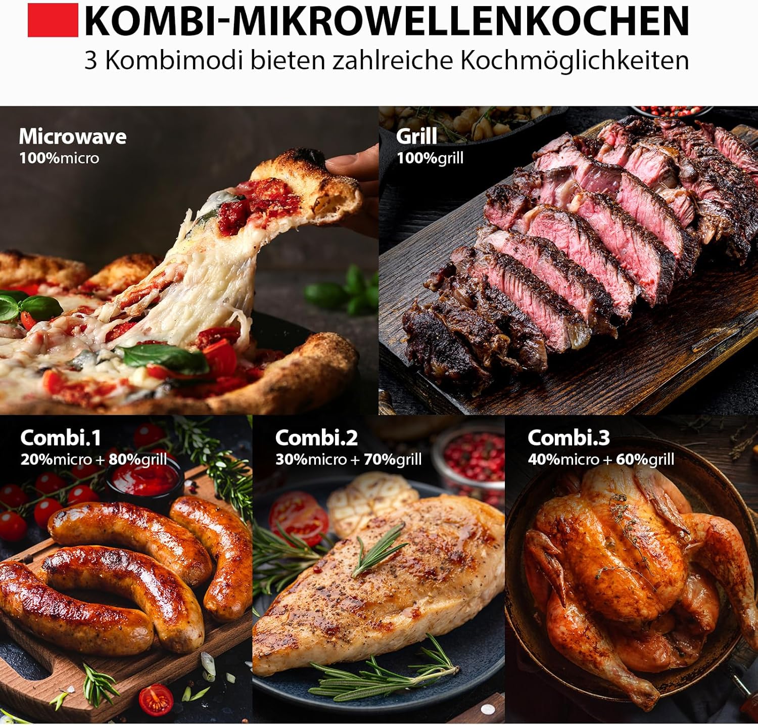 Detalle de Toshiba MW2-MG20PE(BK) Mikrowellenherd – 700 W Mikrowelle mit knusprigem Grill und Kombi-Garfunktion, 20 L, Schwarz