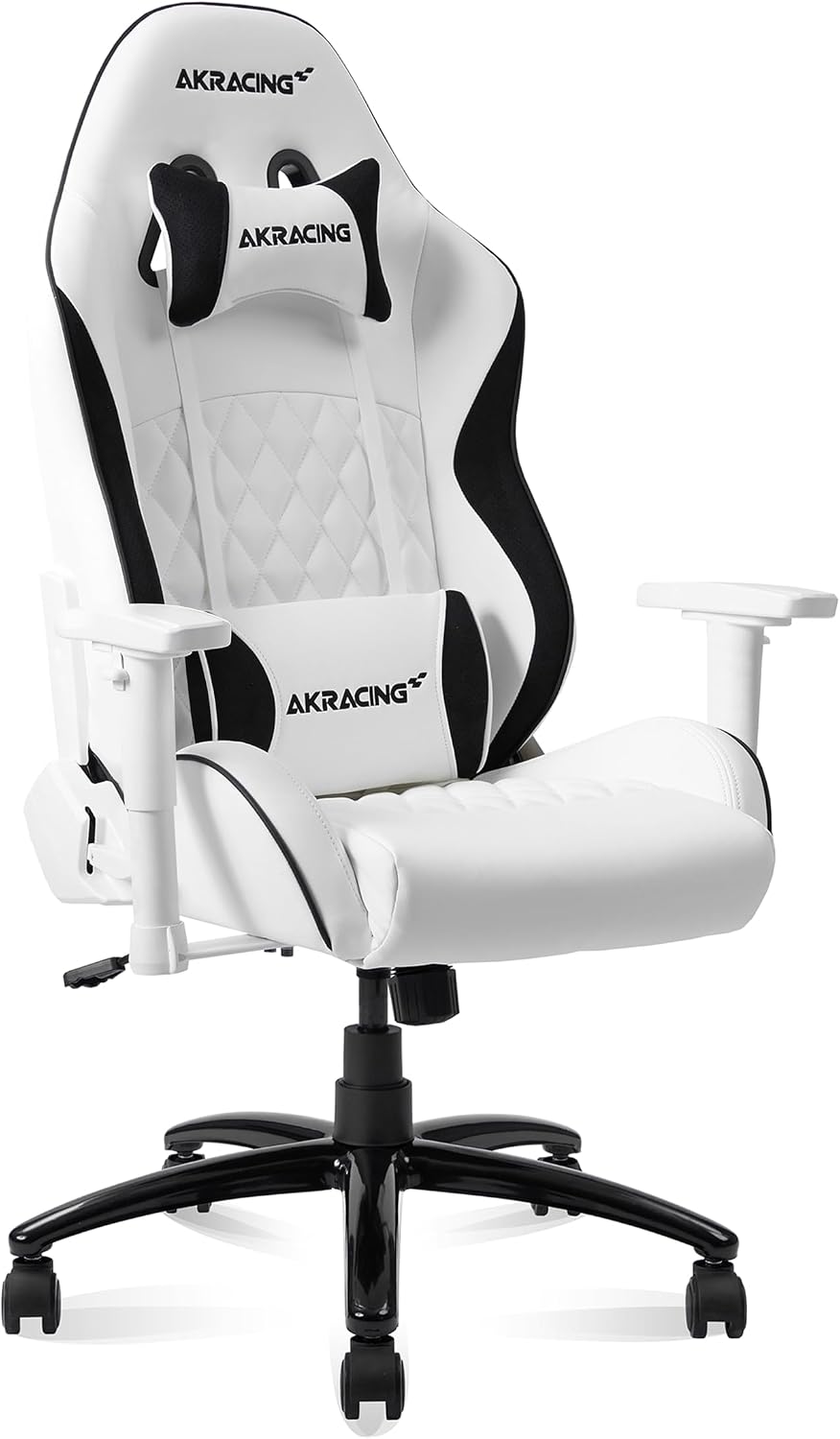 Detalle de AKRacing AKR-PINON-WHITE ゲーミングチェア 高耐久PUレザー・150°リクライニング