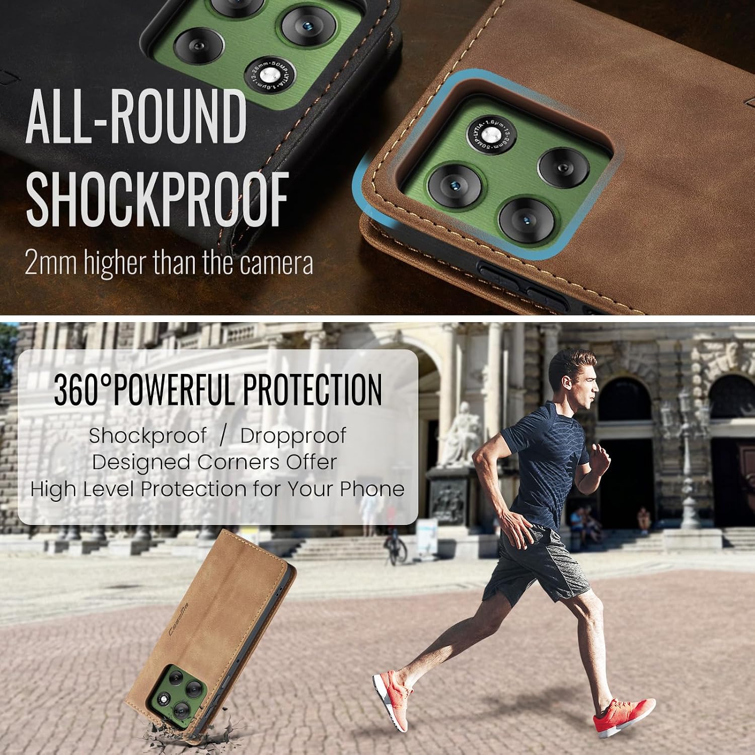 Thumbnail 4 de Handyhülle Motorola Moto G56 Folio Wallet braun