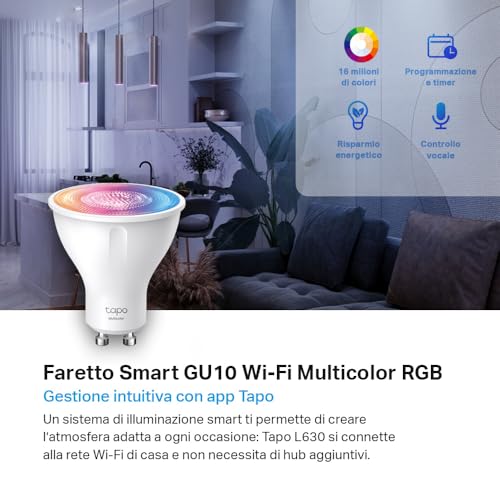 Detalle de Tapo L630 Lampadina Smart GU10 RGBW 350 lm – bundle 2 pezzi
