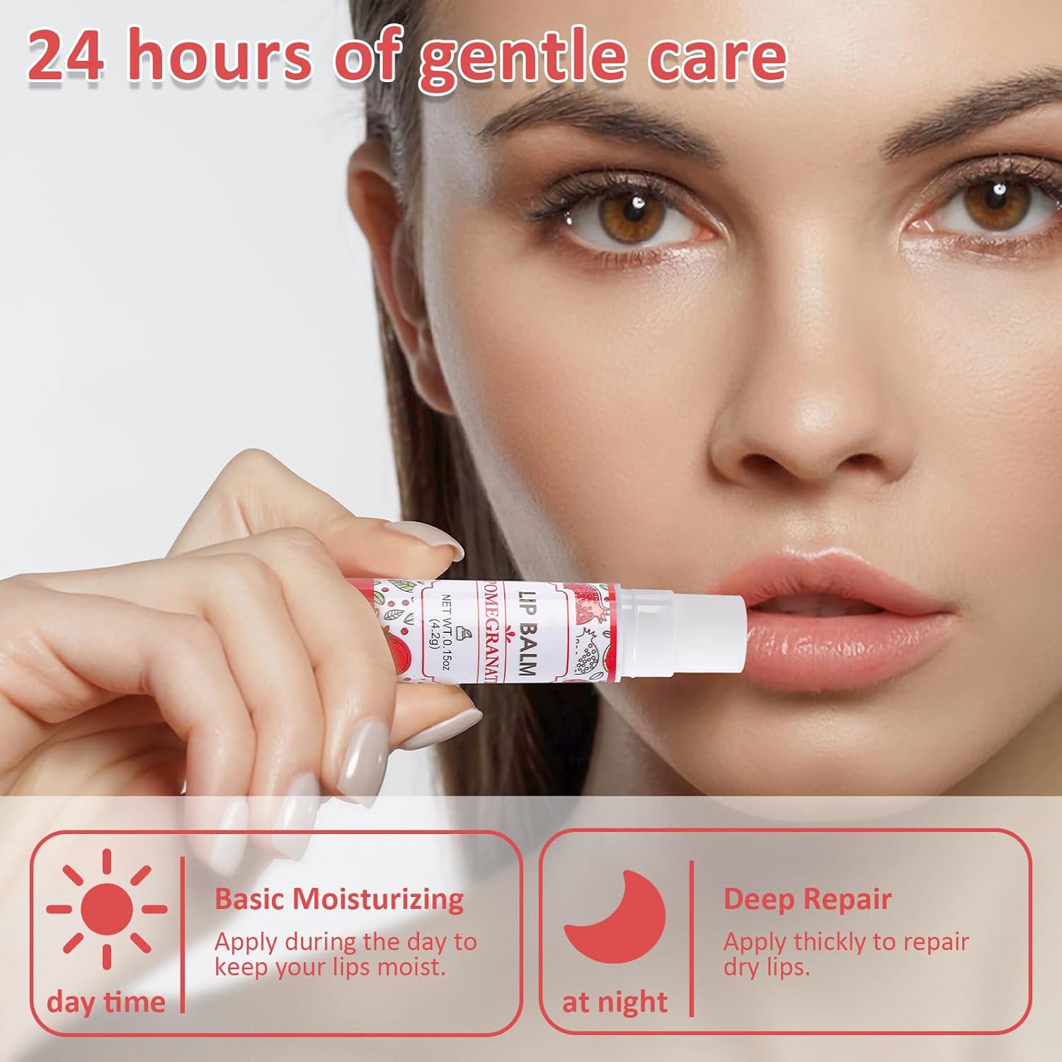 Detalle de VISRIE 32 Pack Lip Balm: Natural Hydration in 16 Subtle Flavors
