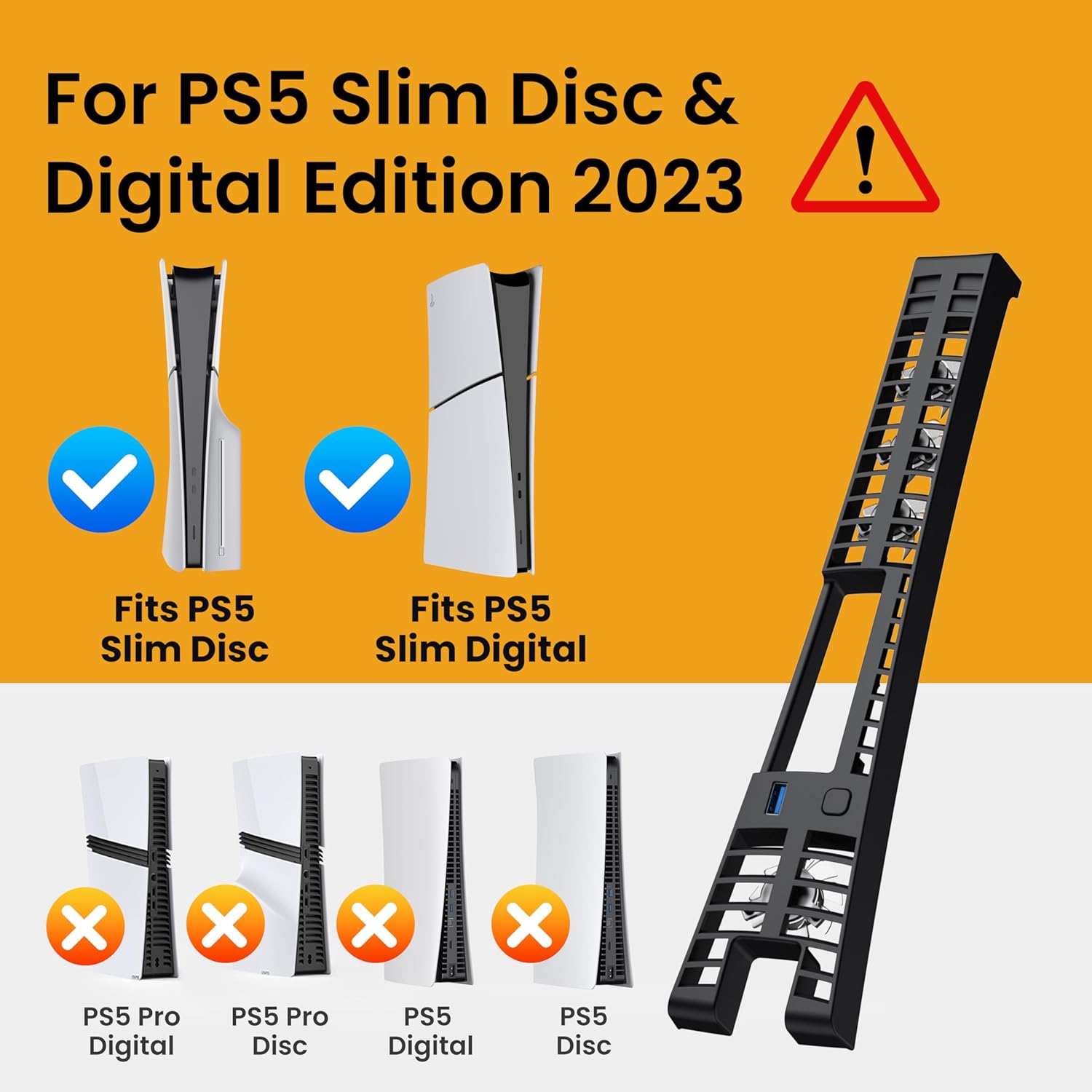 Thumbnail 1 de KIWIHOME Cooling Fan for PS5 Slim: Four-Headed, Quiet Cooling with USB 3.0 Pass-Through