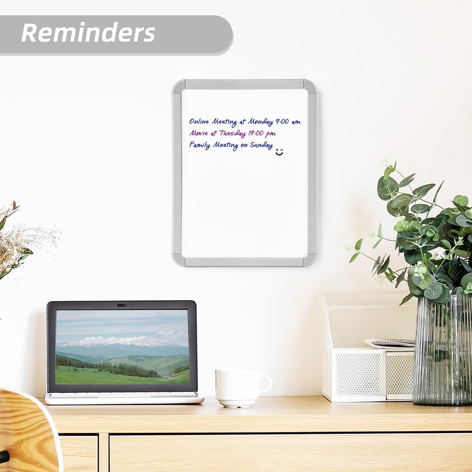Detalle de VUSIGN VS008 Small Dry-Erase Whiteboard 2-Pack, 8.5 x 11 Inches