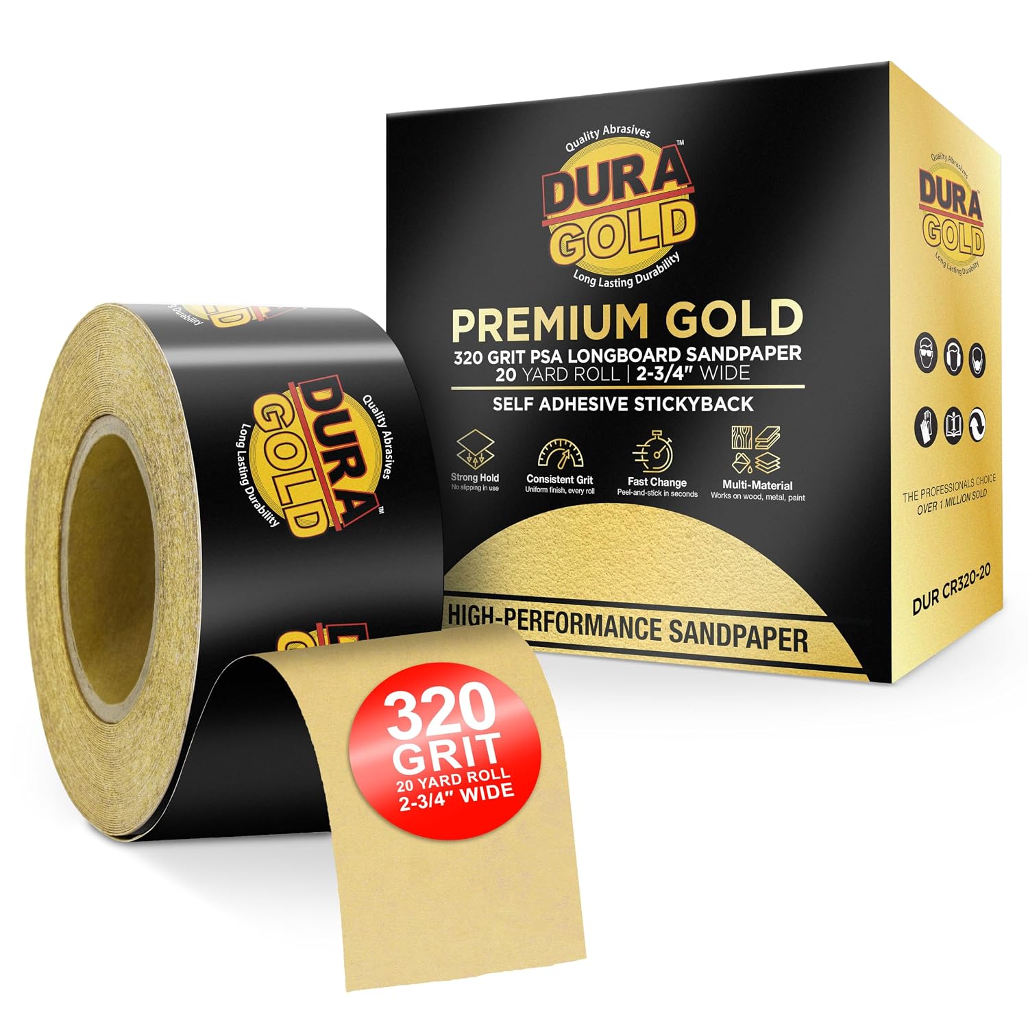 Detalle de Dura-Gold Longboard Sandpaper, 320 Grit