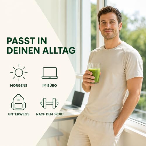 Thumbnail 6 de Grüne Entgiftungspulver, 200g von Jowenchii – veganes Superfood-Pulver mit Matcha, Gerstengras, Spirulina & Wildheidelbeere