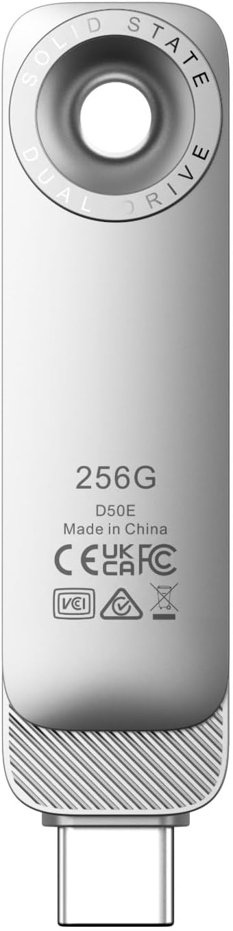 Thumbnail 3 de Lexar D50E 256GB Dual-Connector USB Flash Drive with USB-A and USB-C