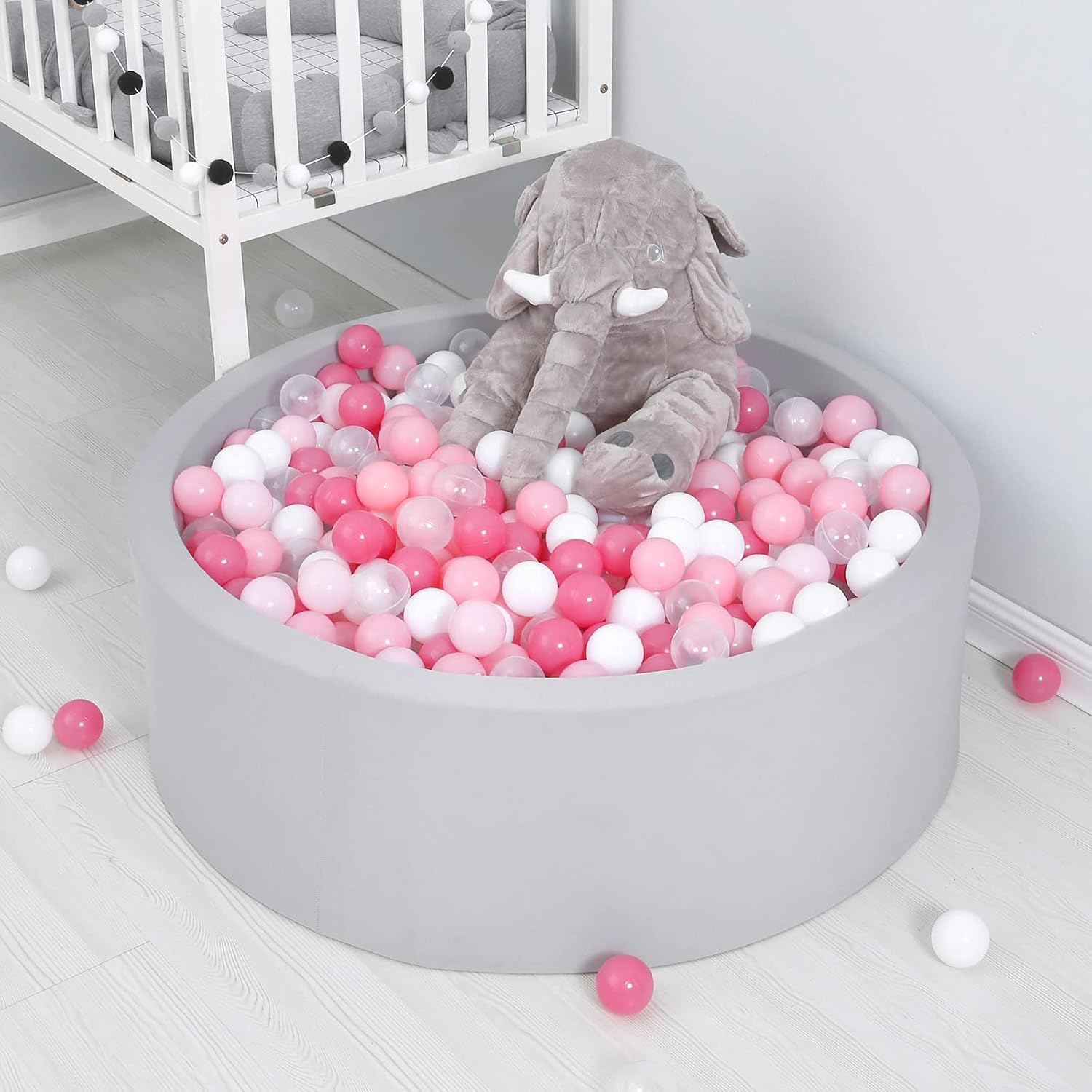 Detalle de TRENDPLAY 2.2 Inch Plastic Ball Pit Balls (Pack of 50, 100, 200, 500) – Non-Toxic, Colorful Fun for Toddlers