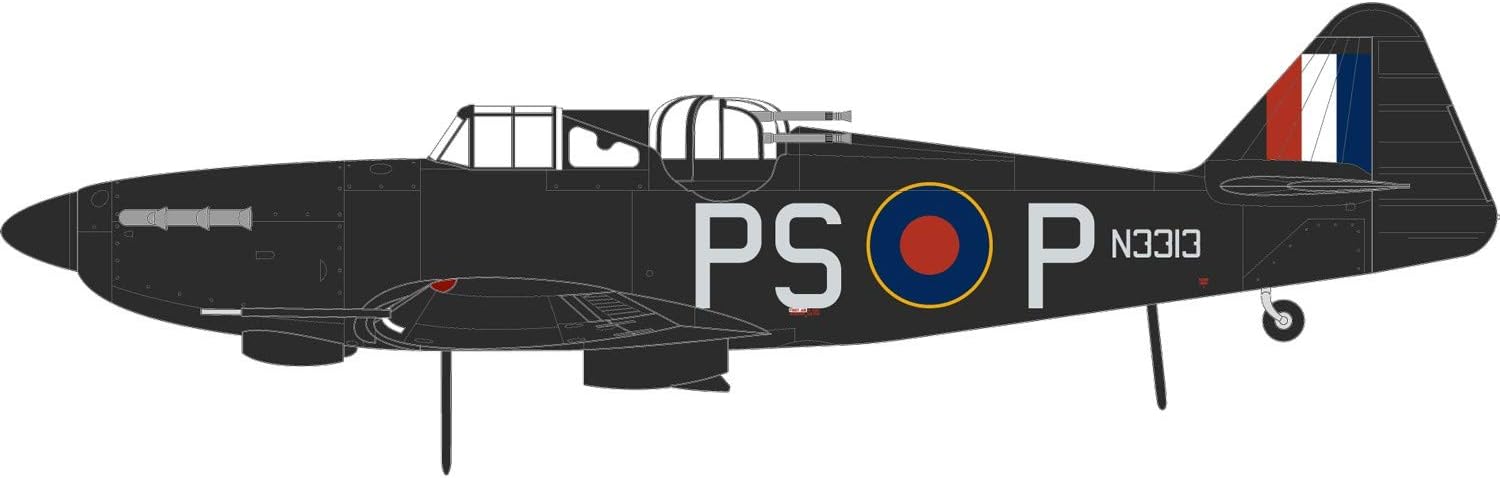 Thumbnail 4 de Airfix Standard Model Set A05132: Boulton Paul Defiant NF.I 1:48 Scale Kit (113 Parts)
