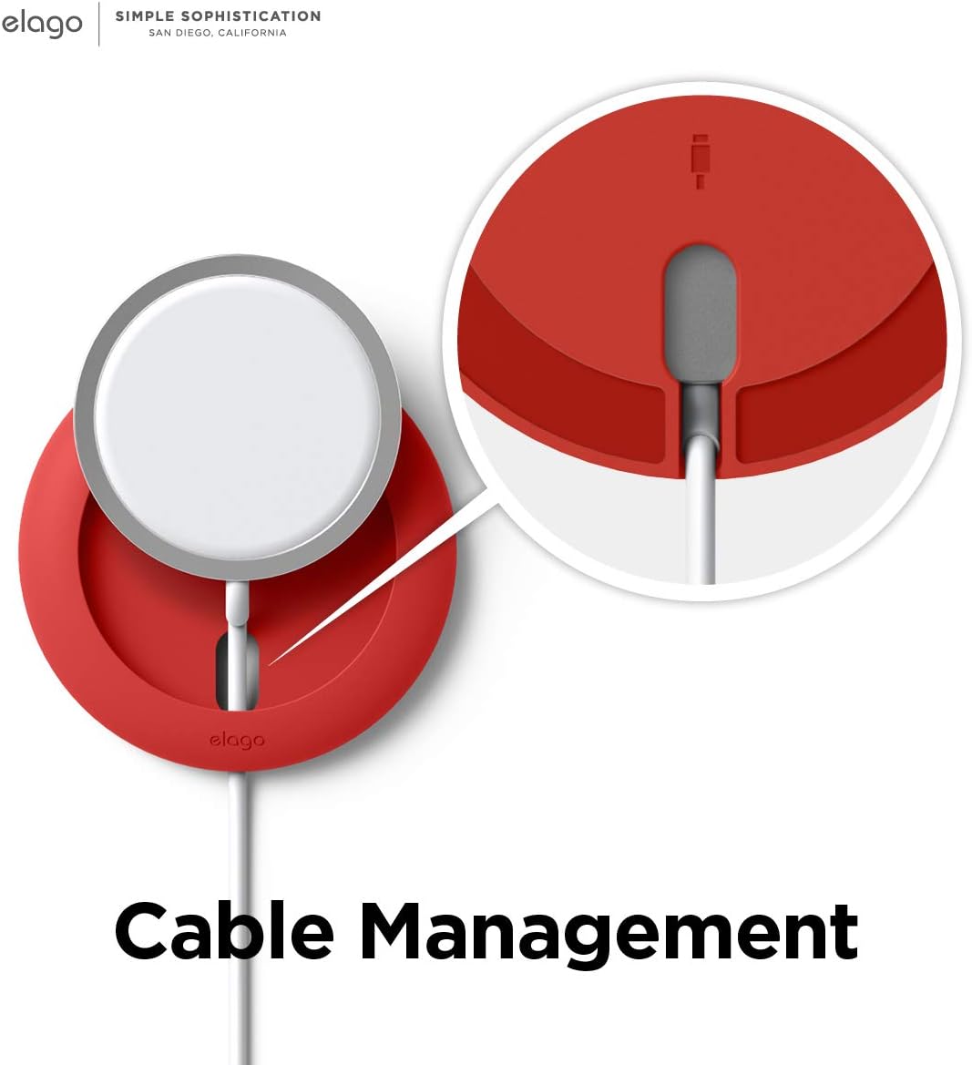 Thumbnail 5 de elago MS Cover di ricarica wireless magnetica con compatibilità MagSafe (Caricatore non incluso) – Rosso