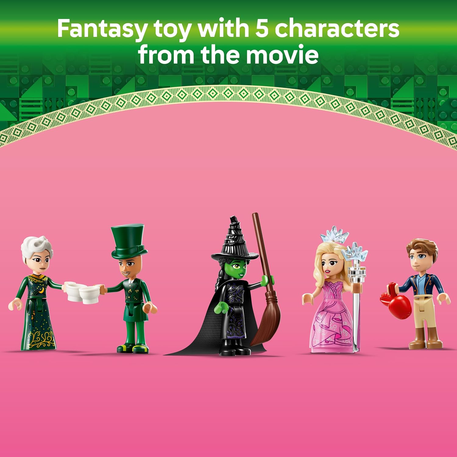Detalle 2 de LEGO Wicked 75684 Welcome to Emerald City Tower Set, 945 Pieces, 5 Figures