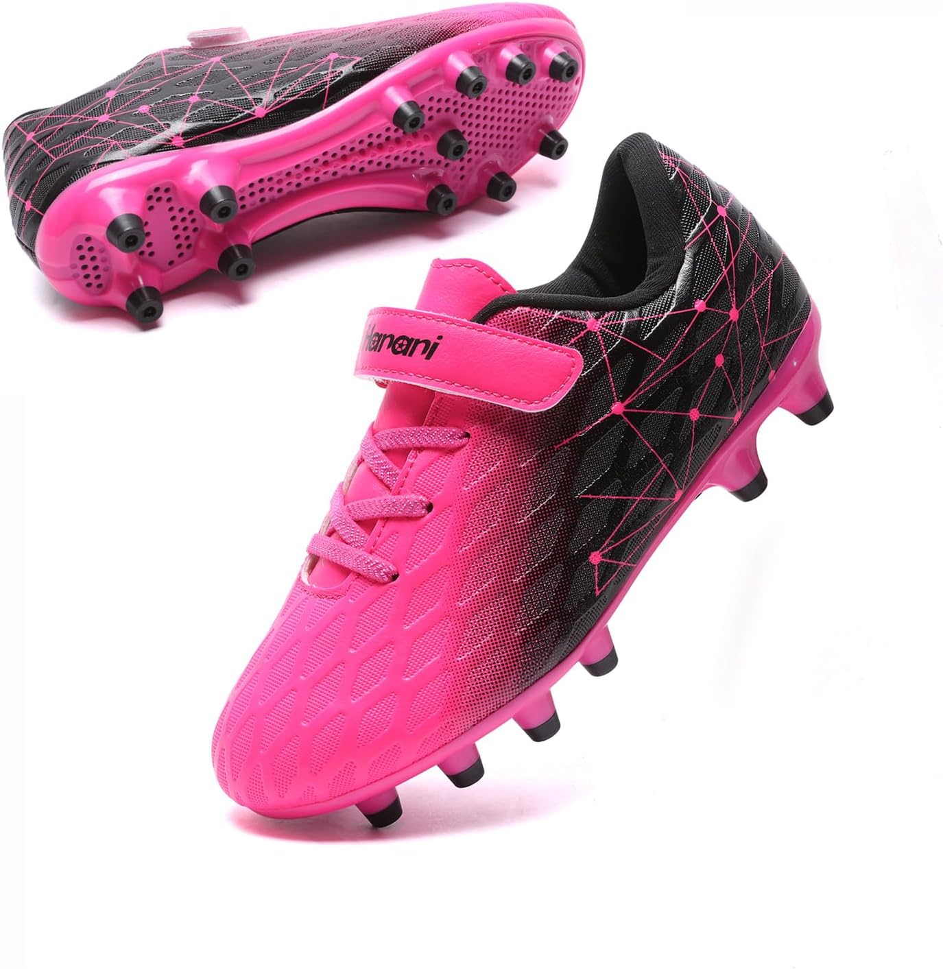 Kids Football Boots FG/AG with Velcro