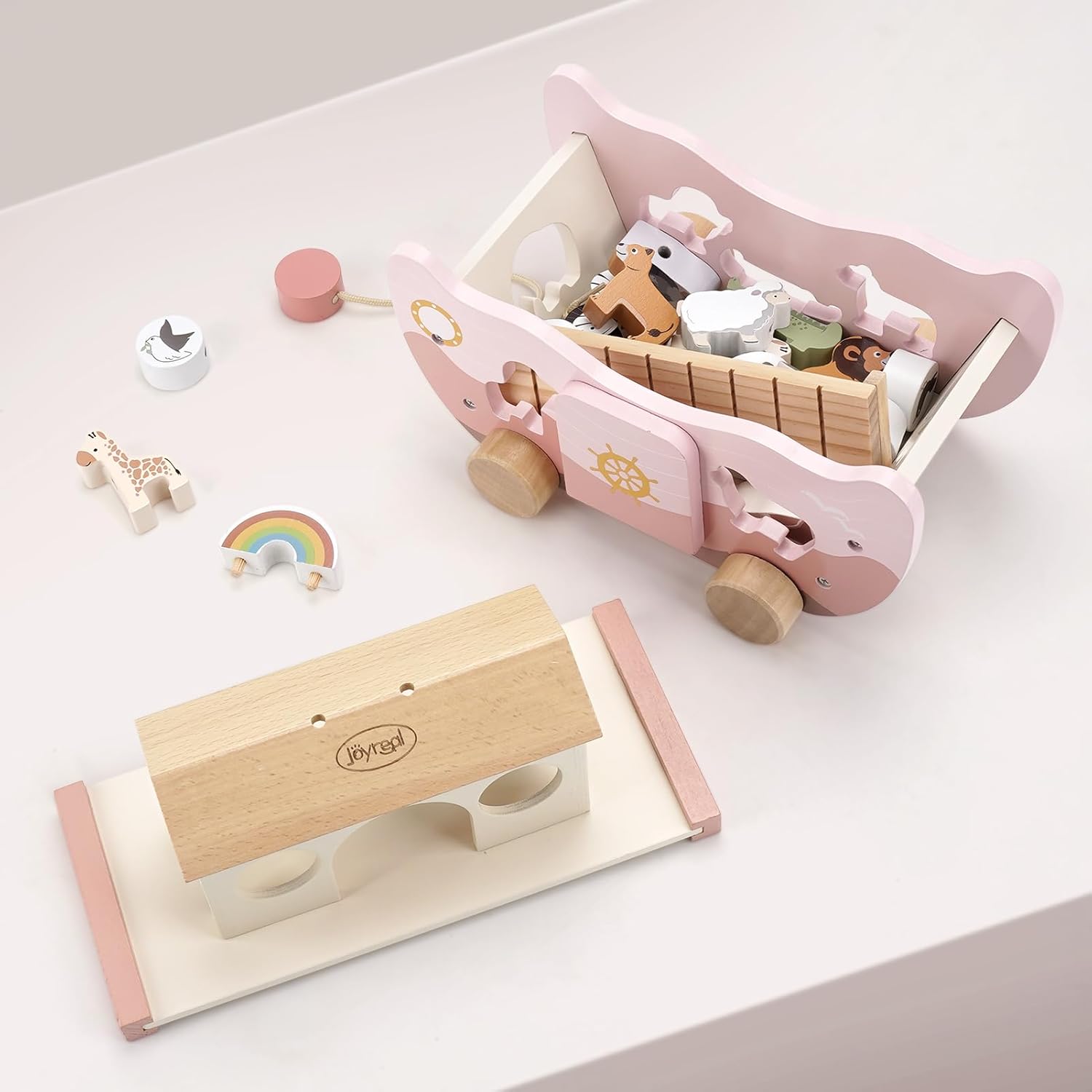 Thumbnail 4 de Joyreal Noahs Ark Wooden Toy – A Montessori, Christening Gift for 1–3 Year Olds