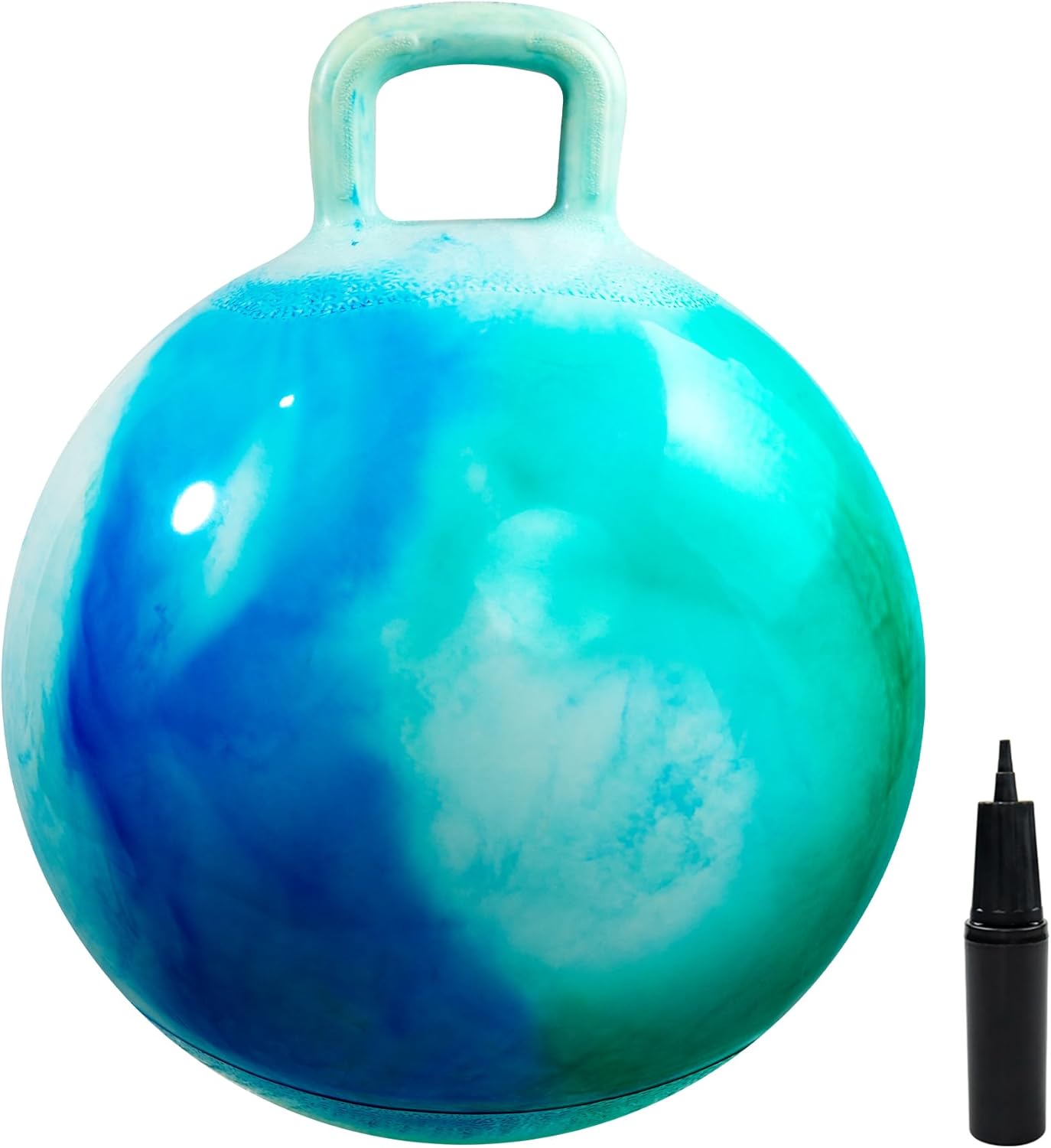 EVERICH TOY Hopper Ball with Handle (18 Inch) – Clouds Pattern, Safe, Inflatable Bouncy Hop Toy for Kids 3+