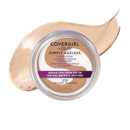 Detalle de CoverGirl & Olay Simply Ageless Instant Wrinkle-Defying Foundation, Creamy Natural