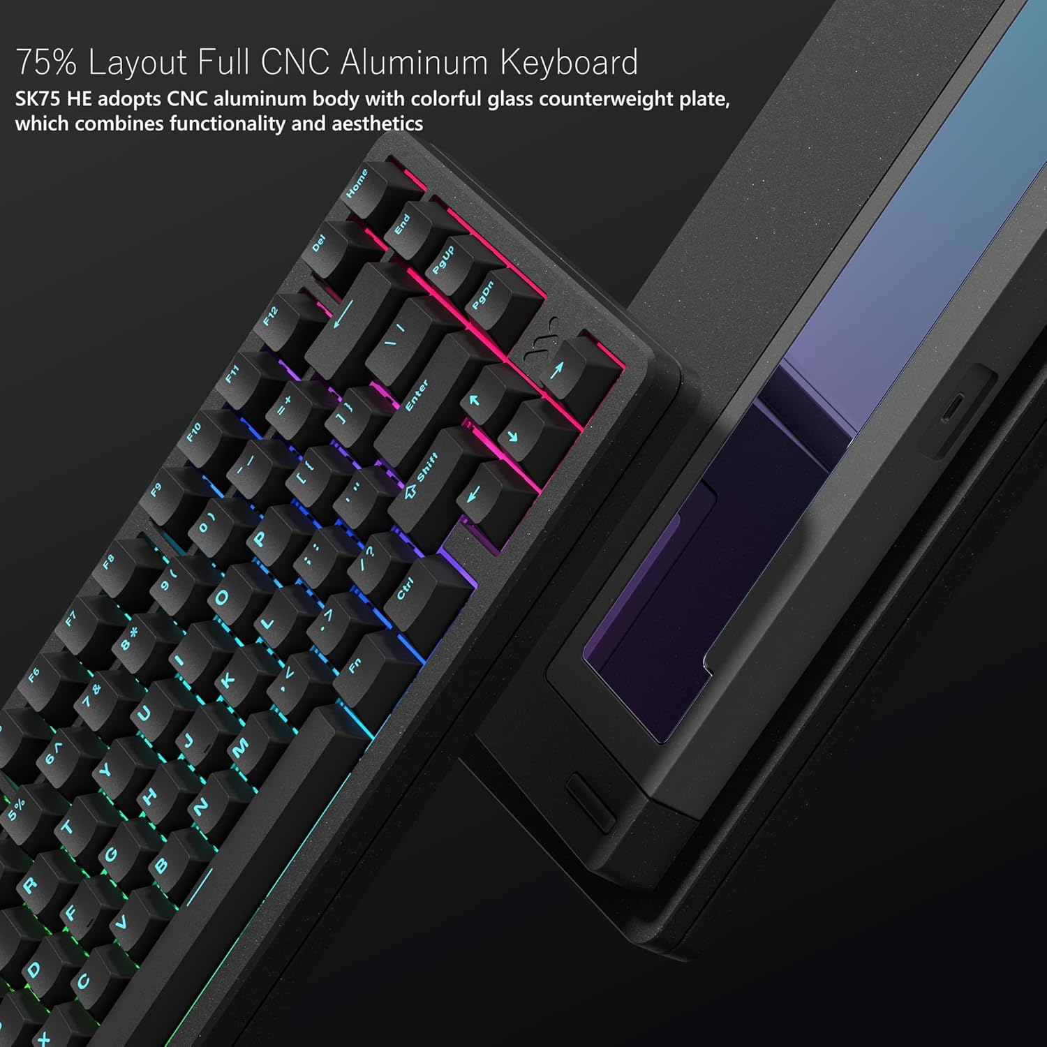 Thumbnail 6 de Womier SK75 TMR/HE 75% Hall Effect Wireless Mechanical Keyboard (Rapid Trigger, Hot-Swap, BT/2.4G/USB-C)
