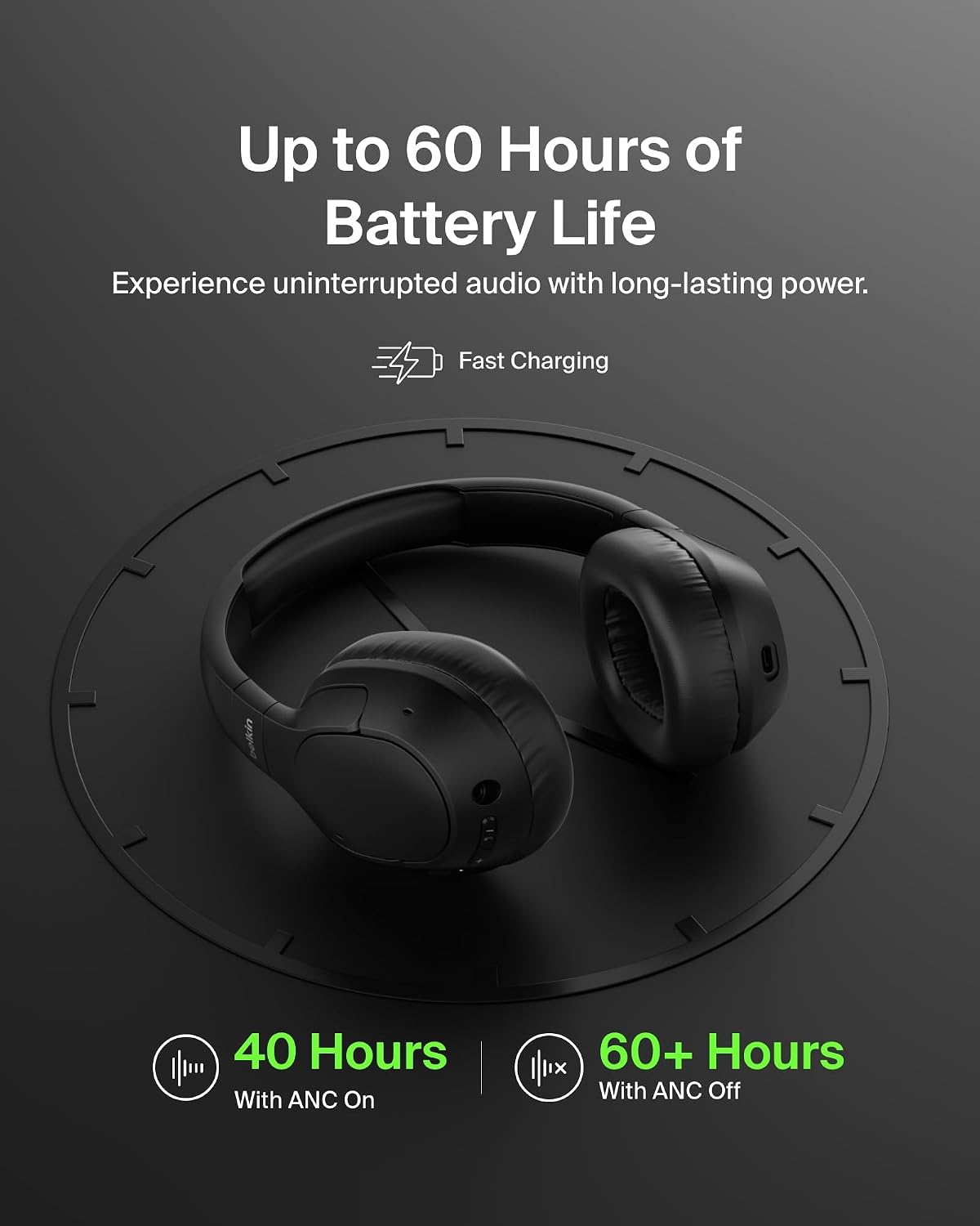 Thumbnail 5 de Belkin SoundForm Isolate Noise Cancelling Headphones