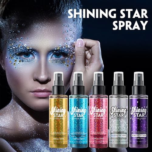 Thumbnail 6 de Mikloven Rose Pink Glitter Body Shimmer Spray 100ml – Waterproof, Quick-Dry Sparkle Mist