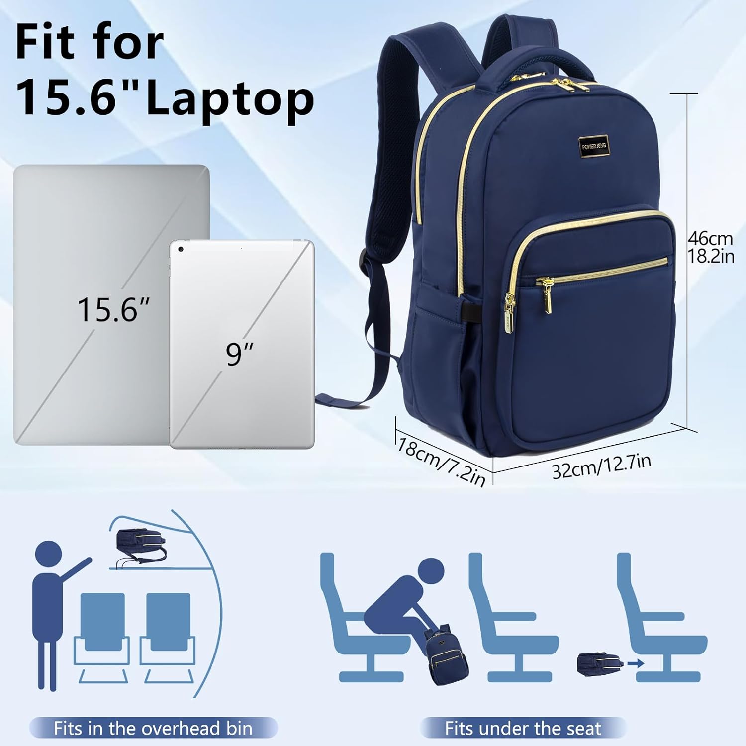 Thumbnail 1 de POWER KING 15.6" Laptop Backpack 25L
