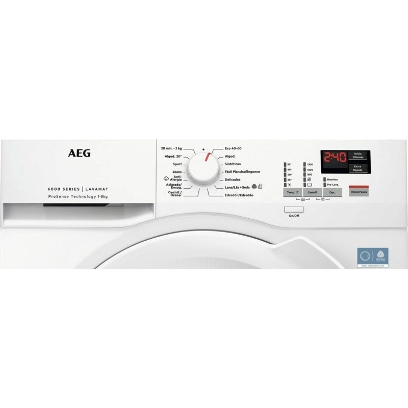 Detalle 2 de Lavadora AEG LFA6K8241C: carga frontal 8 kg, ProSense y 1151 rpm
