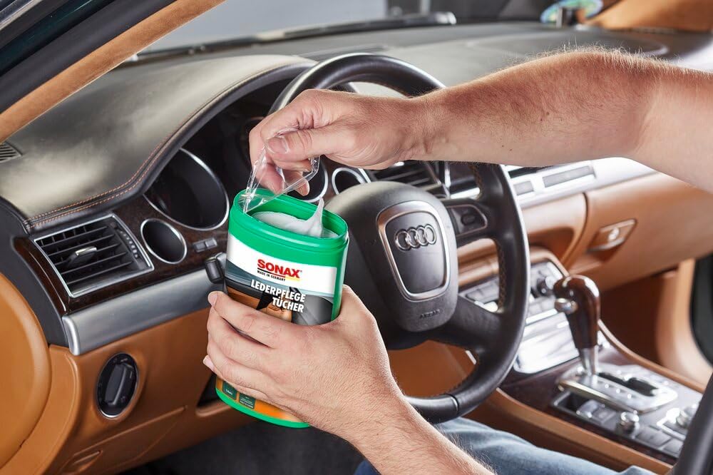 Thumbnail 4 de SONAX LederPflegeTücher Box (25 Stück) – Pflege für Glattleder im Auto, unterwegs und zu Hause