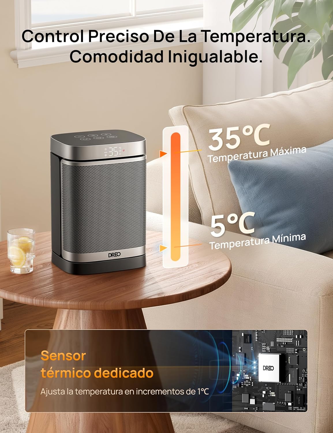 Thumbnail 5 de Dreo Atom One calefactor cerámico 1500 W