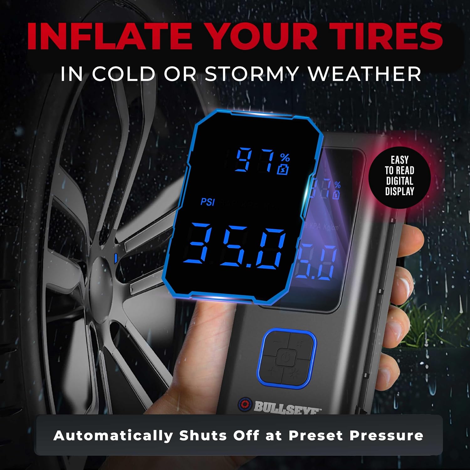 Detalle de Bullseye Portable Tire Inflator 4000mAh