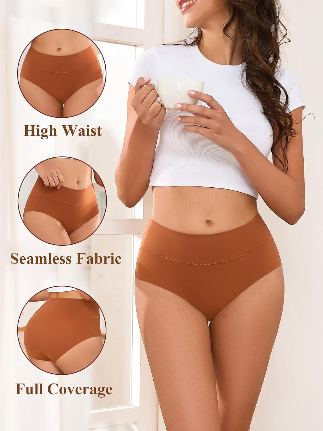 Thumbnail 2 de HOHOCHIN Women's Seamless High-Waist Tummy Control 4 pack 🩲